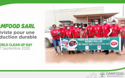 CAMFOOD SARL, ACTIVISTE POUR UNE PRODUCTION DURABLE. WORLD CLEAN UP DAY, 17 SEPTEMBRE 2022